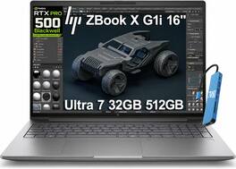 HP - ZBook X G1i 16" FHD+ Mobile Workstation AI Laptop - NVIDIA RTX PRO 500 - Intel Core Ultra 7 255H - 32GB RAM - 512GB SSD - Silver