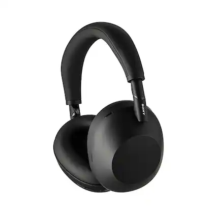 Front. Sony - SONY WH-1000XM6 Flagship Noise Cancelling Wireless Over-Ear Headphones, Black (International Model) - Black.