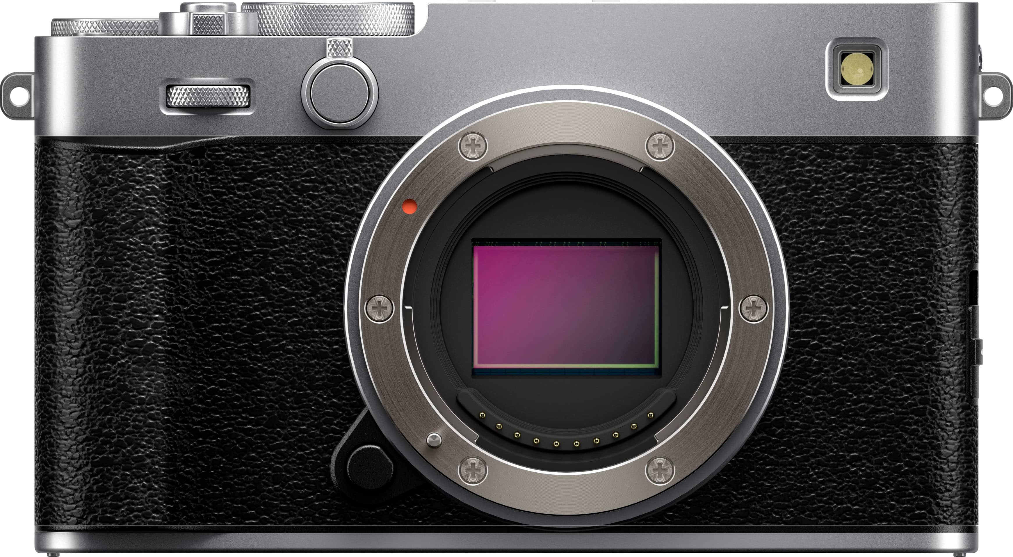 Front. Fujifilm - X-E5 Mirrorless Camera Body - Silver.