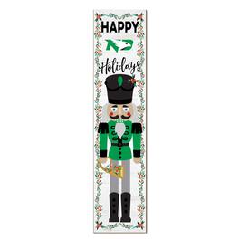 Jardine - North Dakota 11" x 46" Nutcracker Holiday Leaner Sign - White