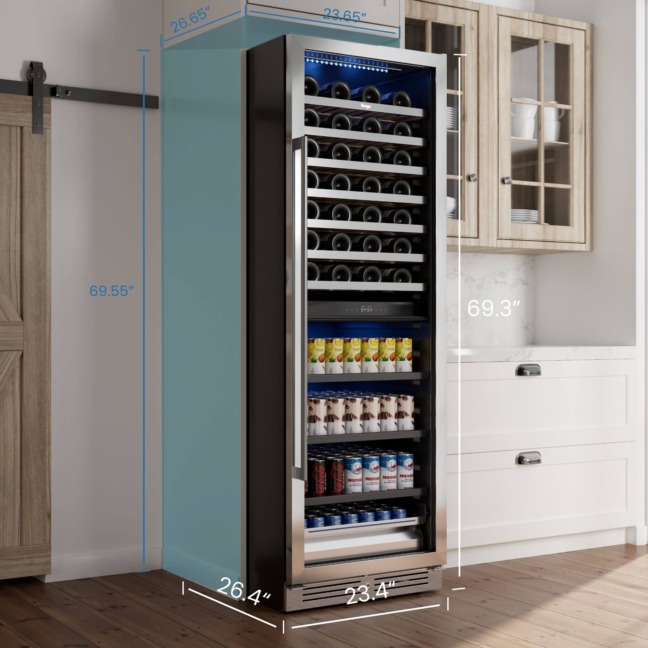 26.65"  
23.65"  
69.55"  
69.3"  
26.4"  
23.4"