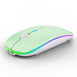 Comfort Essence - Wireless Mouse Rechargeable Laptop Mice With Led Lights Silent Slim Usedual Mode Computer For - Wireless - Green