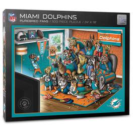 YouTheFan - Miami Dolphins Purebred Fans 18'' x 24'' A Real Nailbiter 500-Piece Puzzle - Multicolor