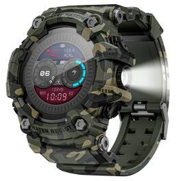 LOKMAT - ATTACK GT Smart Watch-Bluetooth Calling, Heart Rate Monitor, 1.32" HD, IP68 Waterproof, 15-Day Battery, Fitness Tracker - Military Green - (2026)