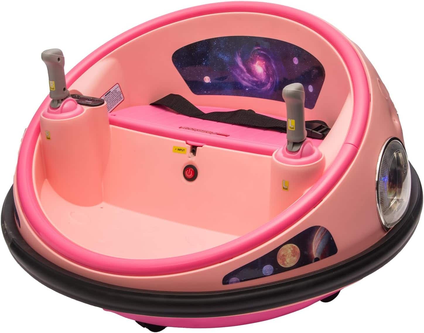 Homhougo - 12V Kids Electric Bumper Car with Parent Remote Control, 360° Spinning & Music, 2 Speed Modes, Safety Belt