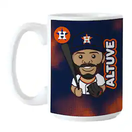 Logo Brands - Jose Altuve Houston Astros 15oz. Player Caricature Mug - Multicolor