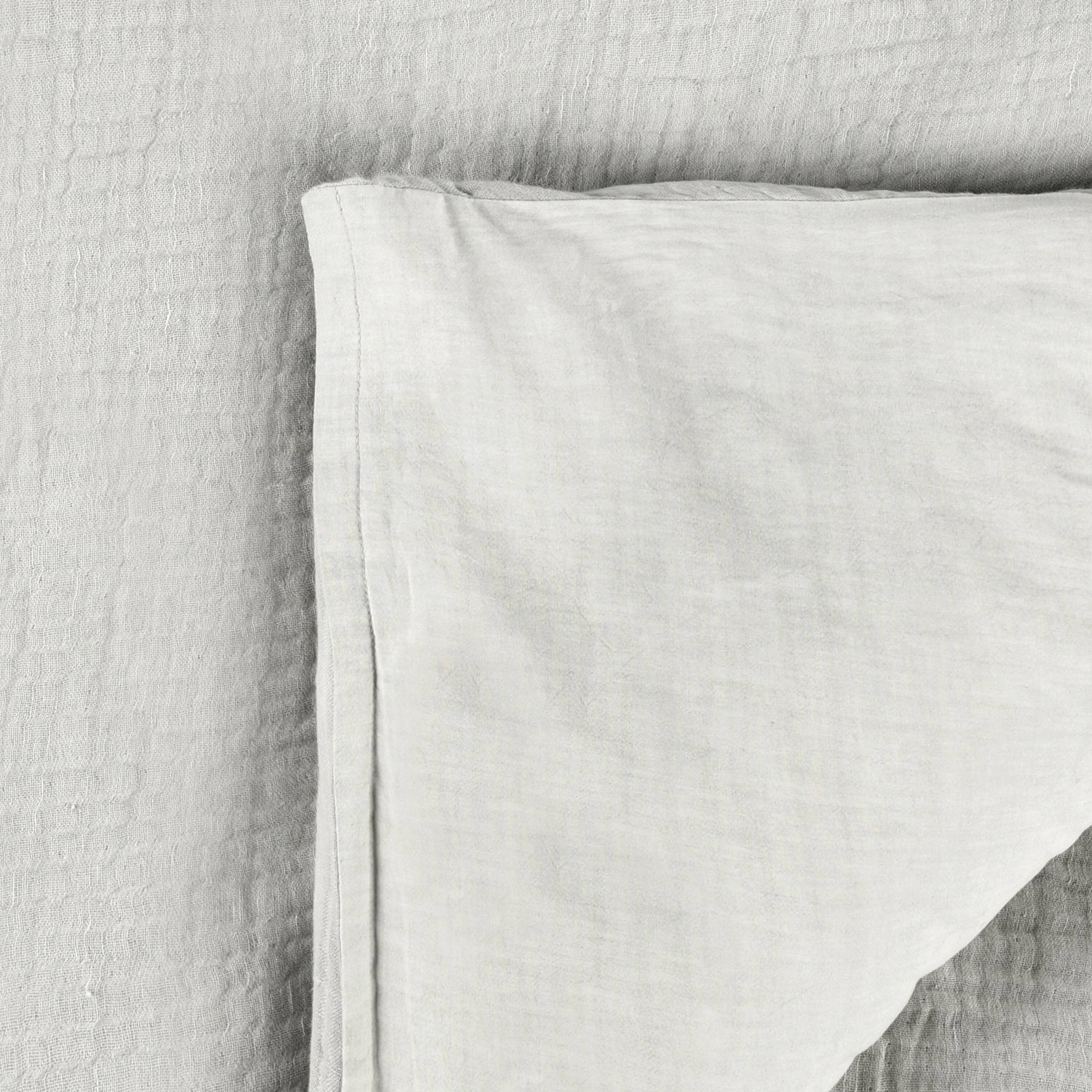 Back. Manhattan Lane - Irma King Size Premium Linen Duvet Cover, Pre Shrunk, Cozy  Cotton - Gray.