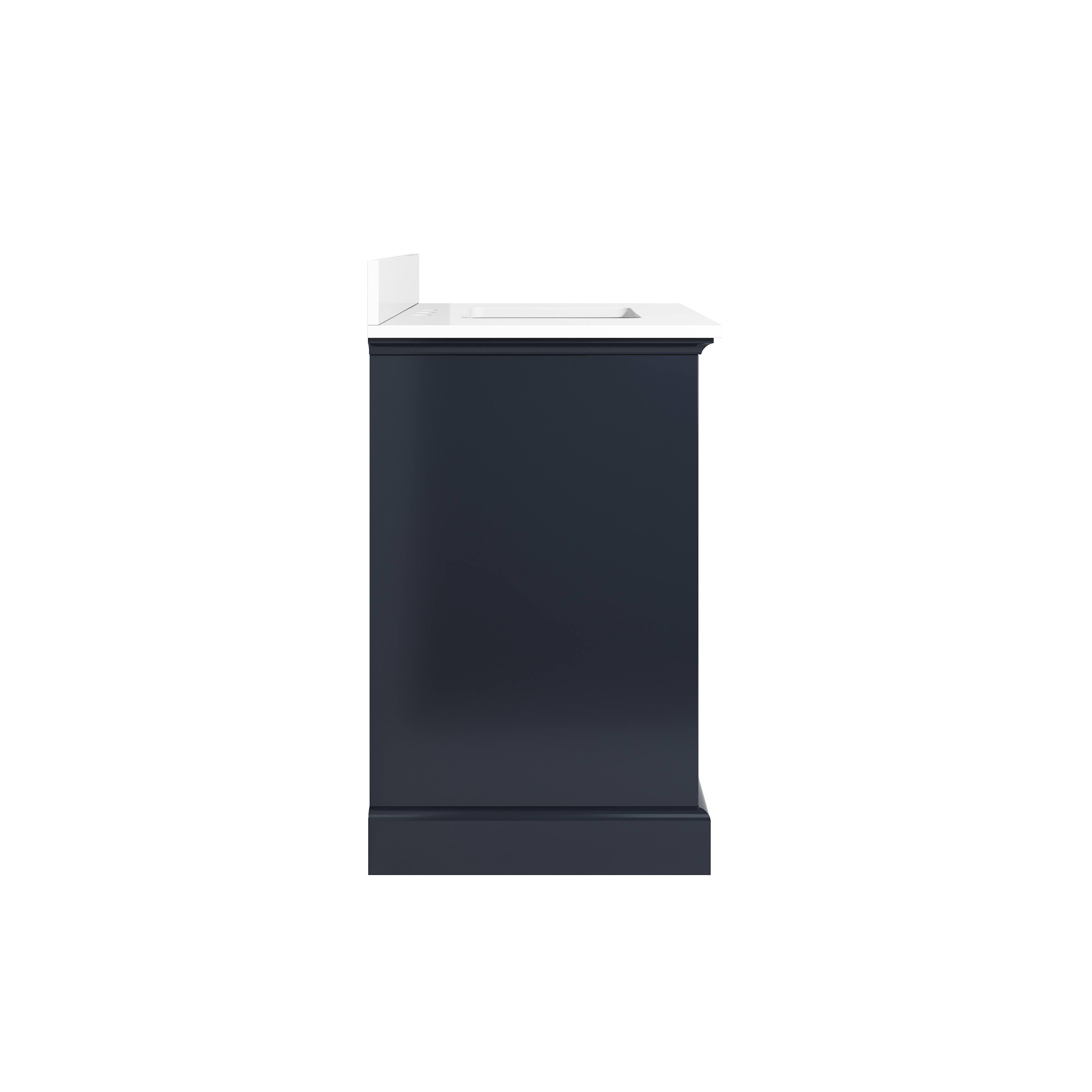 Alt View 10. WELLFOR - LVD 36 in. Solid Wood Single Sink Freestanding Bath Vanity with Culutered Marble Top, Assembled - Navy Blue.