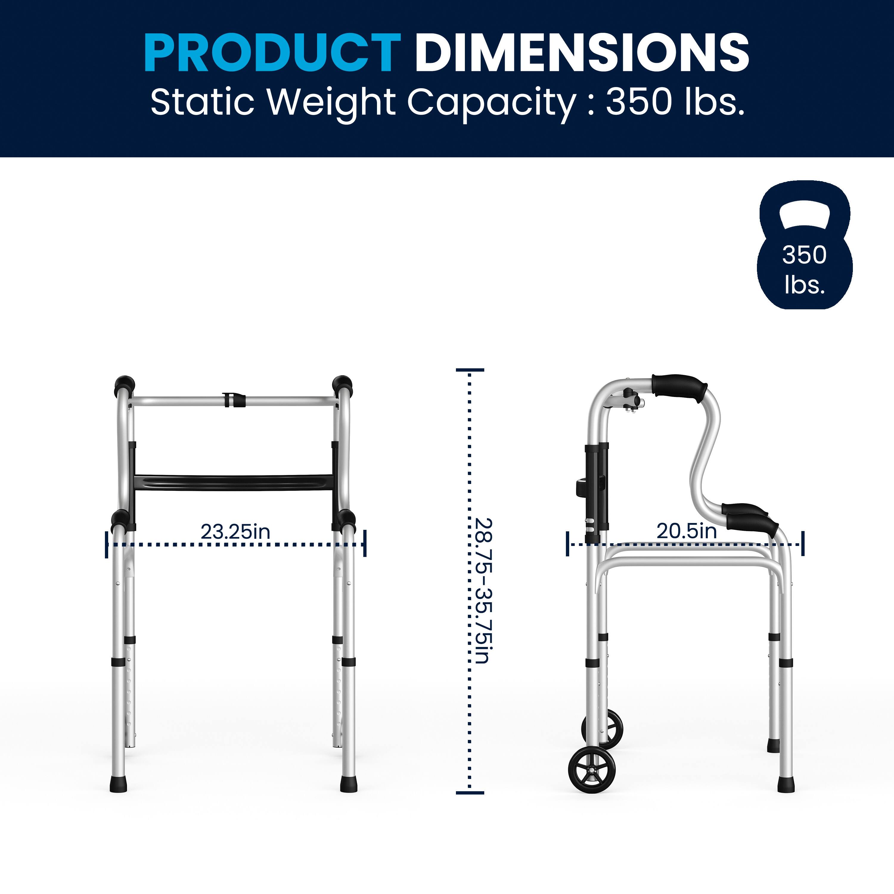 PRODUCT DIMENSIONS  
Static Weight Capacity: 350 lbs.  
23.25in  
28.75-35.75in  
20.5in