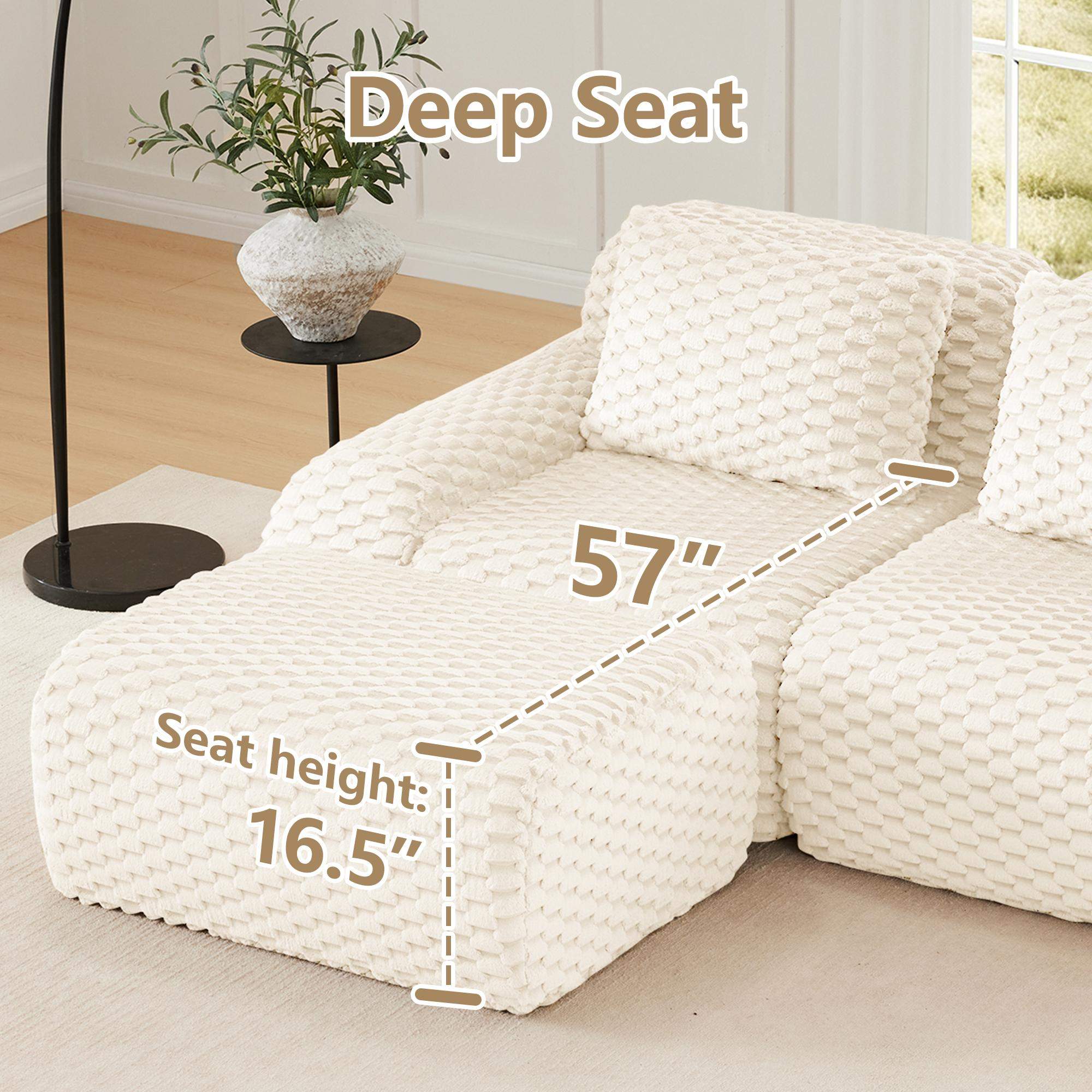 Deep Seat  
57"  
Seat height: 16.5"