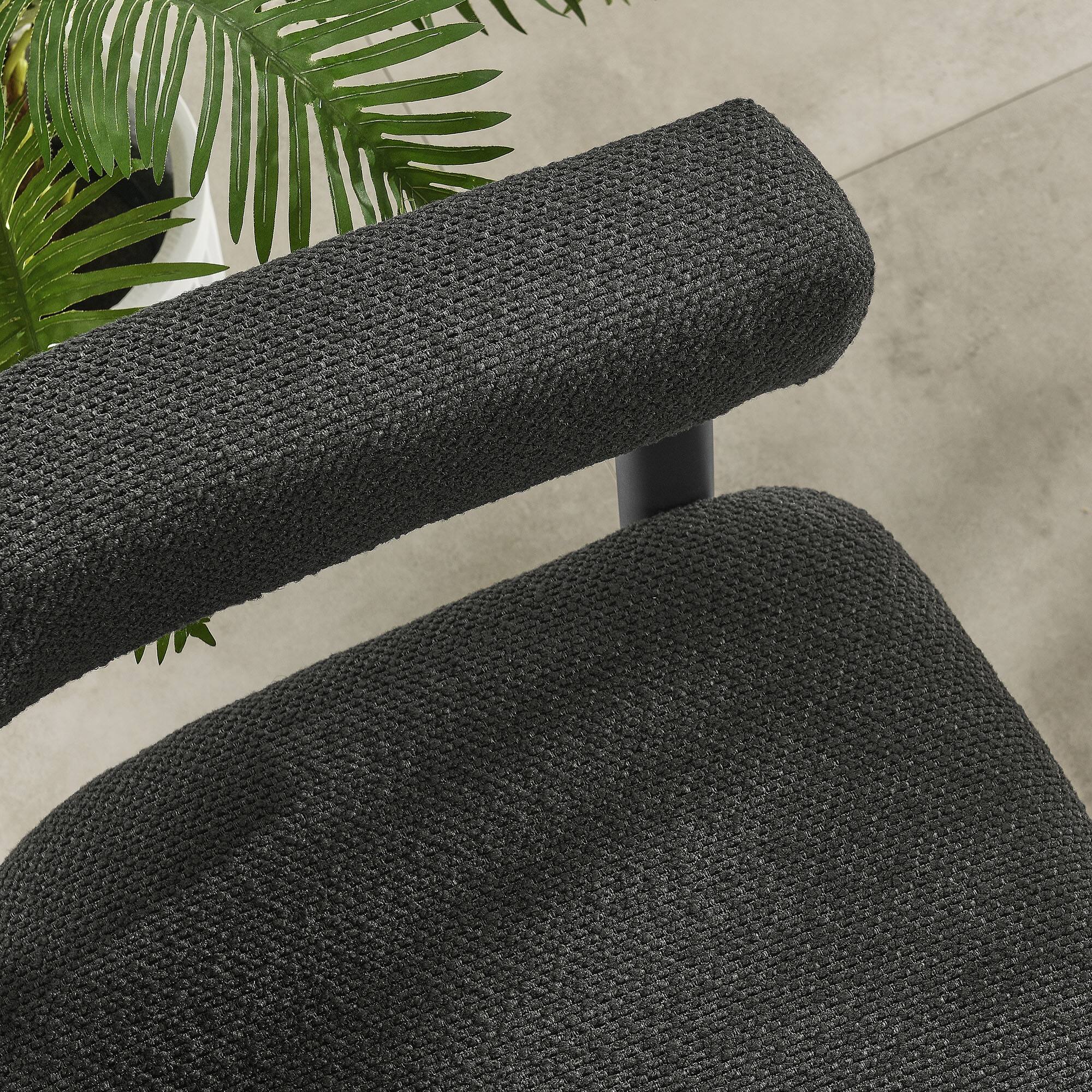 Alt View 2. Modway - Nautica Outdoor Patio Aluminum Dining Armchairs Set of 2 by Modway - Charcoal Graphite.