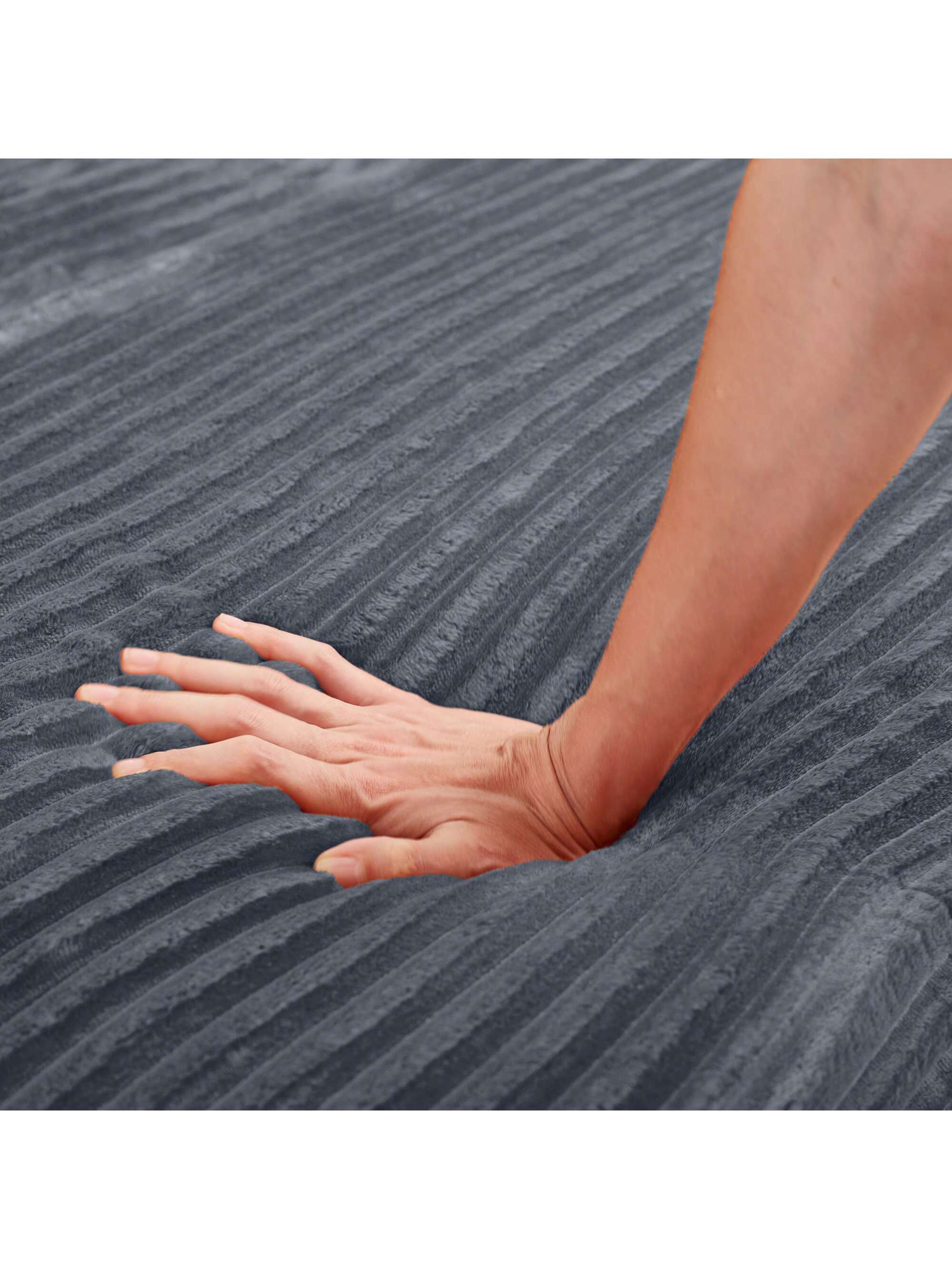 Alt View 2. Trinkets Crazed - Corduroy Chaise Lounge Sofa With Ottoman,Single Sofa Chair Bed With Storage Amrest,Cup Holder,180°Rotating Table Board - Dark Gray.