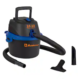 Koblenz - Wet/Dry 2.5-Gallon Capacity, 2.5 HP, Easy Use Inside and Outside, Can Unplug Drains - Blue