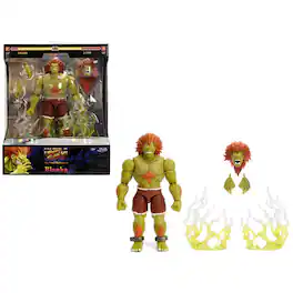 Jada - Blanka 7.5" Action Figure with Accessories, Alternate Head & Hands – Ultra Street Fighter II (2017) - Multicolor