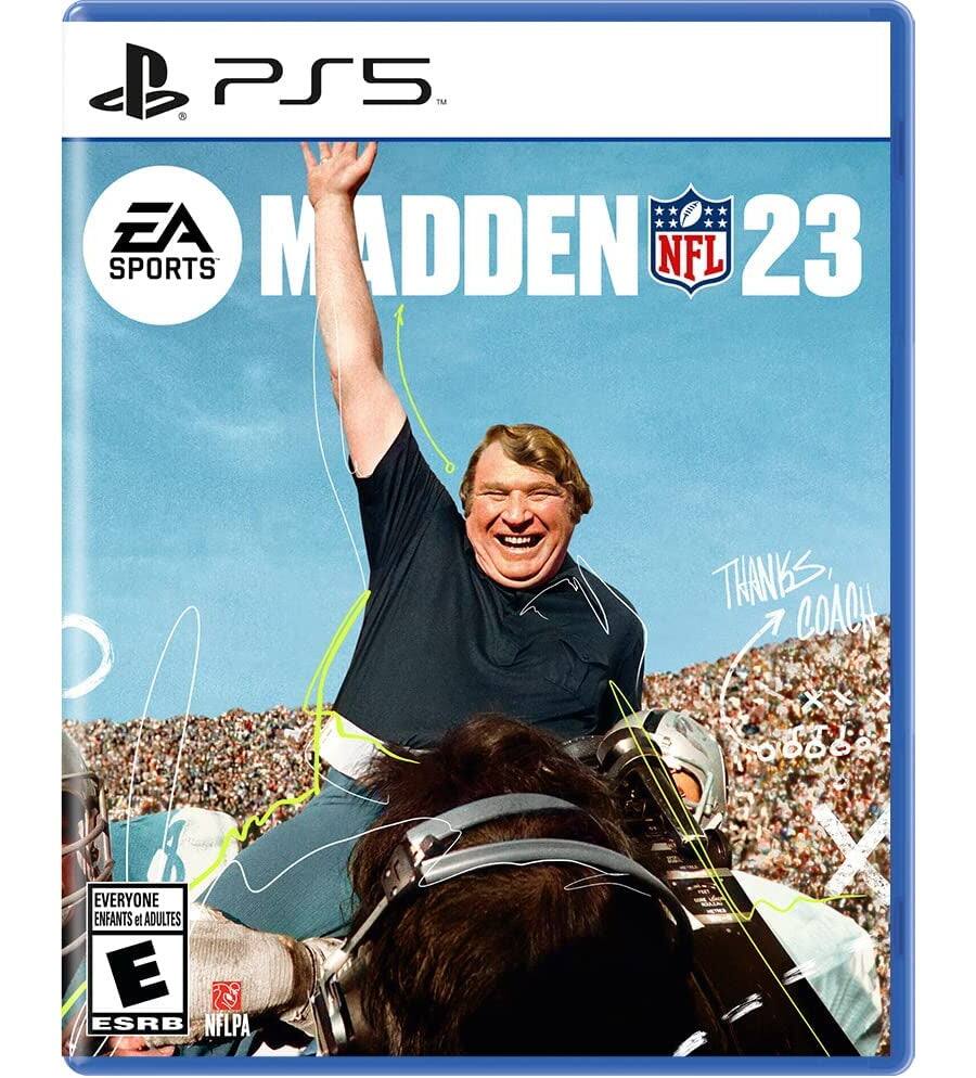 PS5  
EA Sports Madden NFL 23  
Thanks, Coach!  
Everyone Enfants et Adultes E  
ESRB NFLPA - T (Teen 13+)