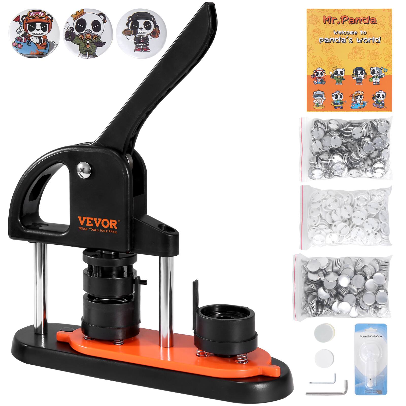 Mr. Panda  
Welcome to panda's world  

VEVOR  
TOUGH TOOLS, HALF PRICE