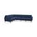 Front. Burrow - Mid-Century Nomad 6-Seat Corner Sectional - Navy Blue.