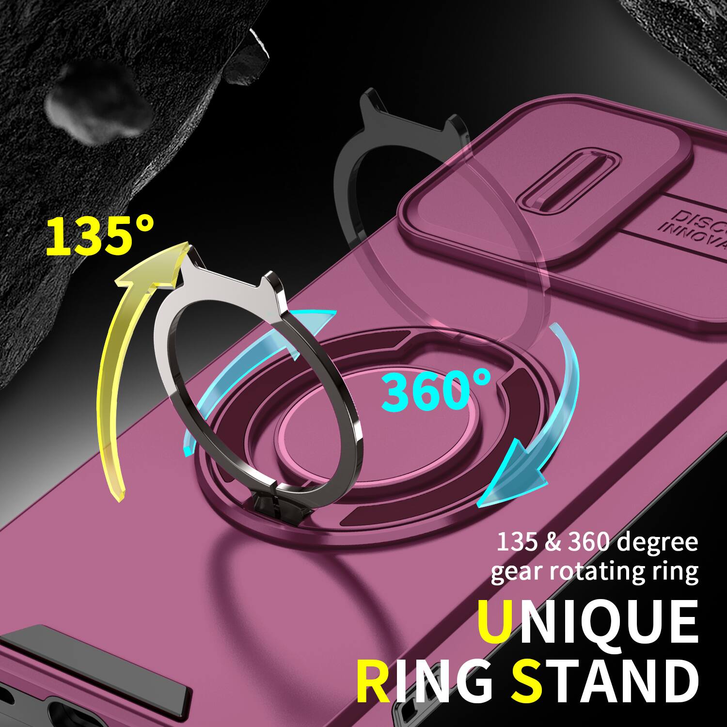 135  
DISC INNOVA  
360  
135 & 360 degree gear rotating ring  
UNIQUE RING STAND