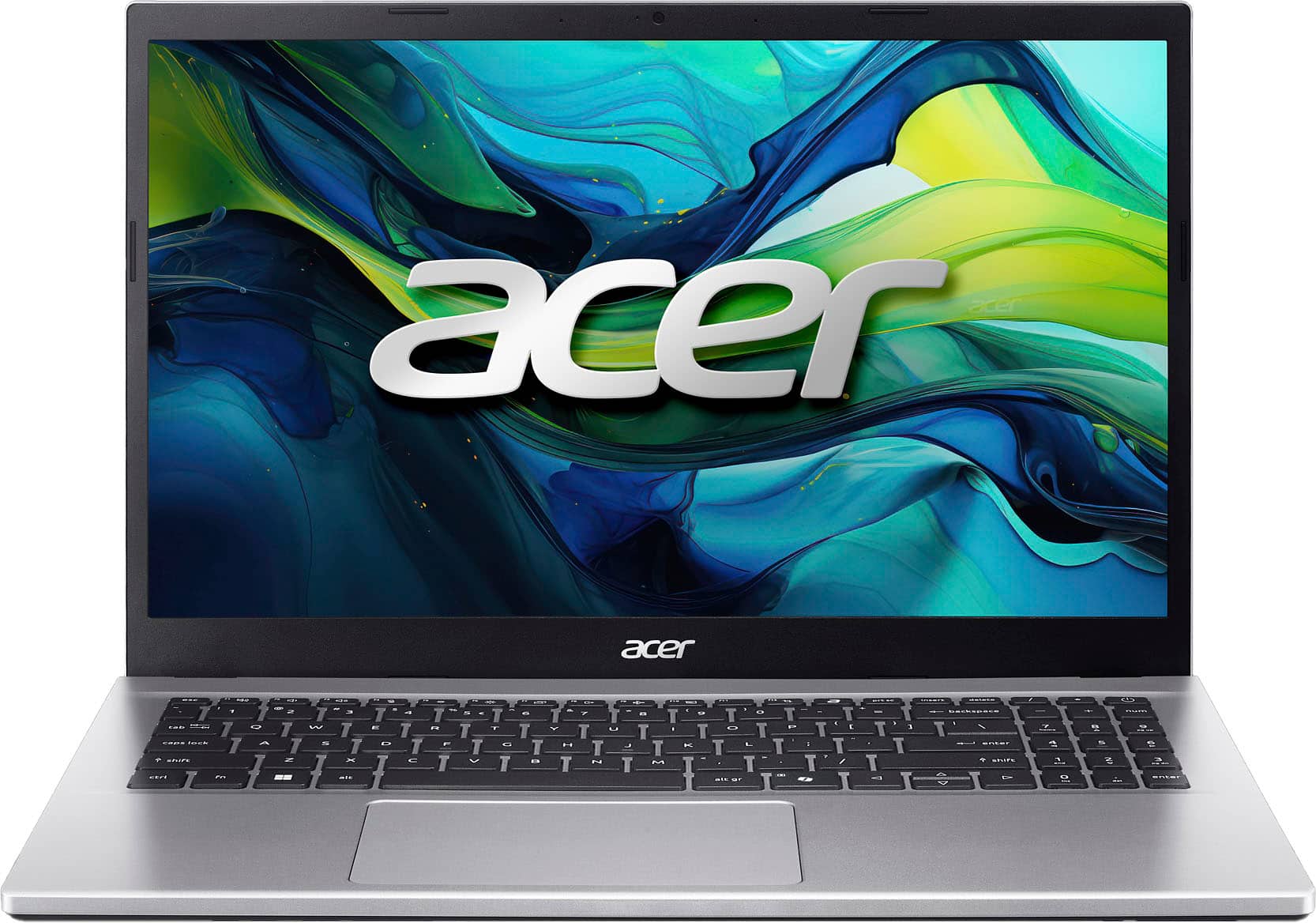 Acer - Aspire Go 15 – 15.6" FHD Laptop – AMD Ryzen 7 7730U 2023 – AMD Radeon Graphics - 16GB DDR4 – 512GB PCIe Storage - Pure Silver - Front_Zoom