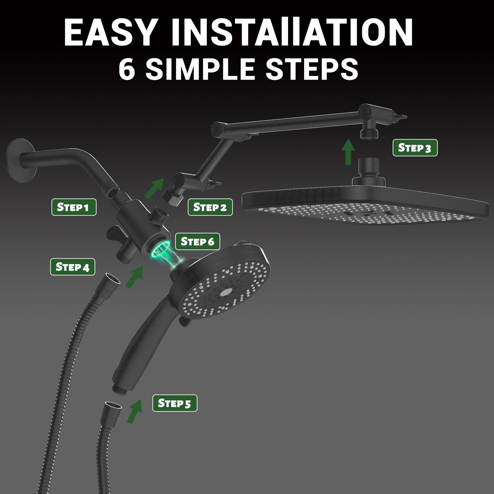 EASY INSTALLATION  
6 SIMPLE STEPS  
STEP 1  
STEP 2  
STEP 3  
STEP 4  
STEP 5  
STEP 6