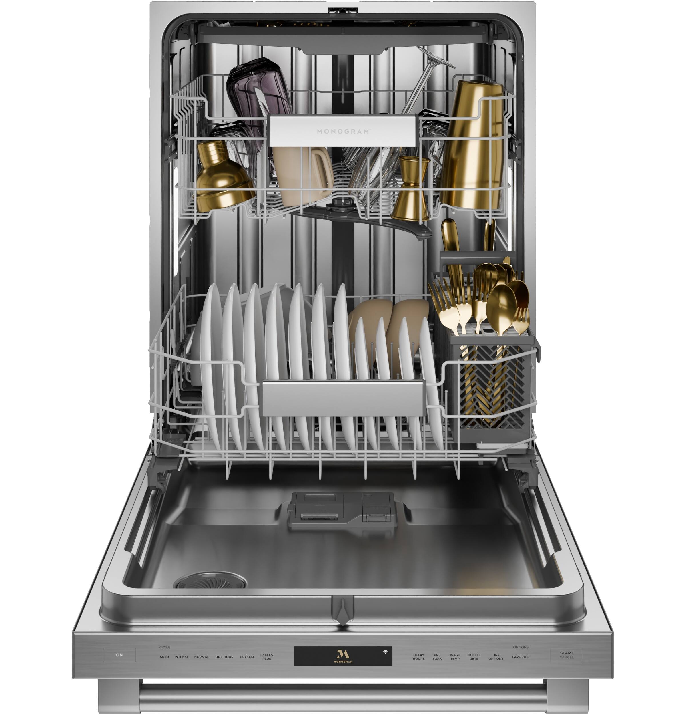 Alt View 15. Monogram - 24" Top Control Smart Built-In Stainless Steel Tub Dishwasher with 3rd Rack, 40 dBA, and Advanced Water System - Custom Panel Ready.