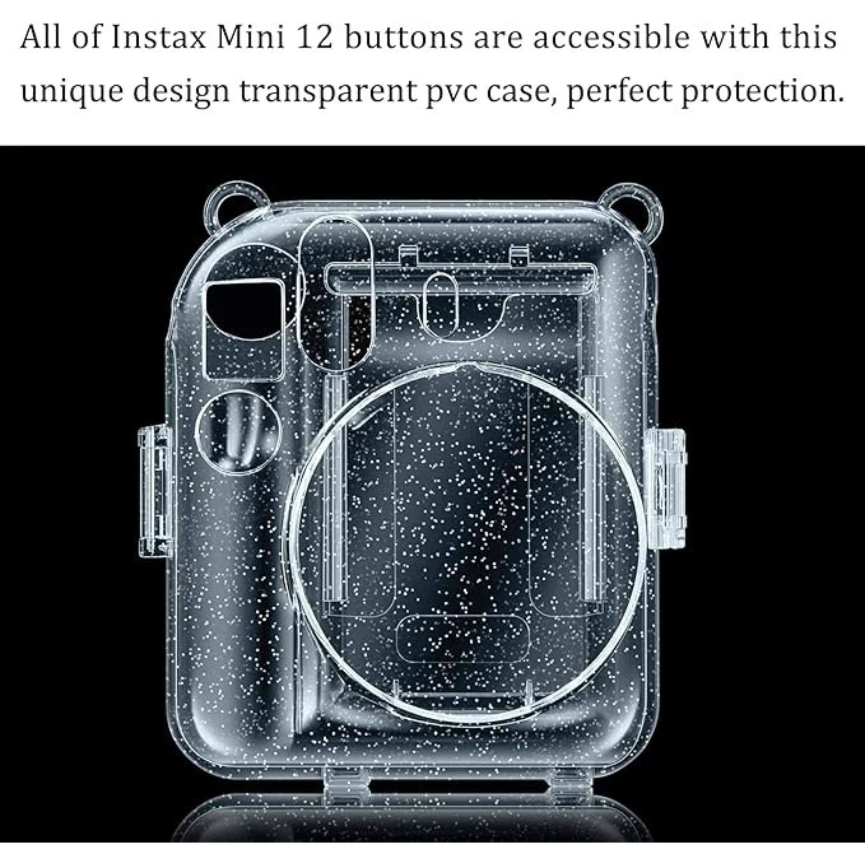 All of Instax Mini 12 buttons are accessible with this unique design transparent pvc case, perfect protection.