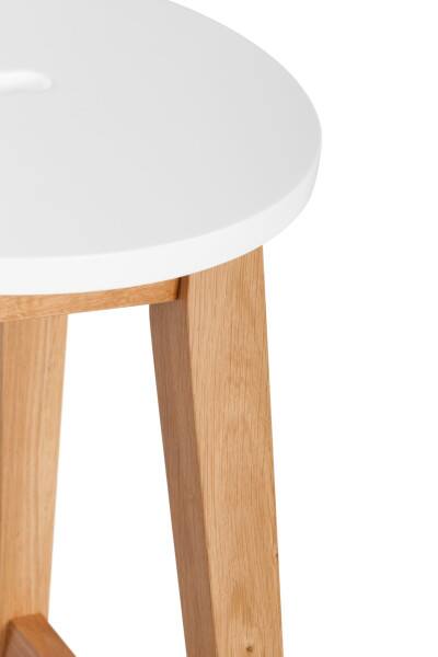 Alt View 2. Universal Expert - Universal Expert Abacus Counter Stool, Oak and White - Oak and White.