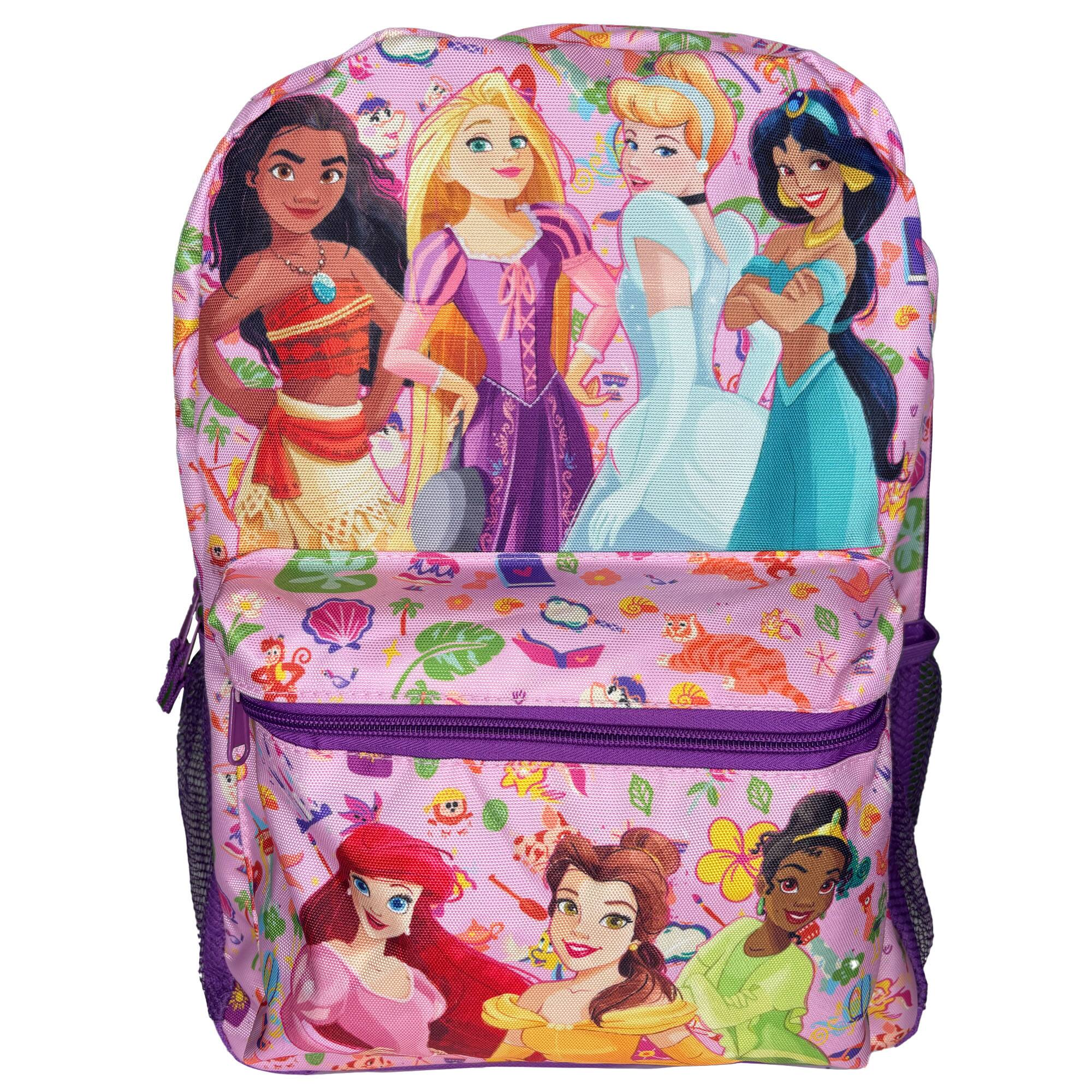 Alt View 1. UPD - Disney Princess 16" Nylon School Backpack With 2 Mesh Side Pockets and 1 Small Front Pocket - Multicolored.