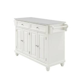Crosley Furniture - Cambridge Stone Top Full Size Kitchen Island/Cart - White