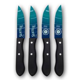 Woodrow - Seattle Mariners 4-Piece Stainless Steel Steak Knife Set - Multicolor