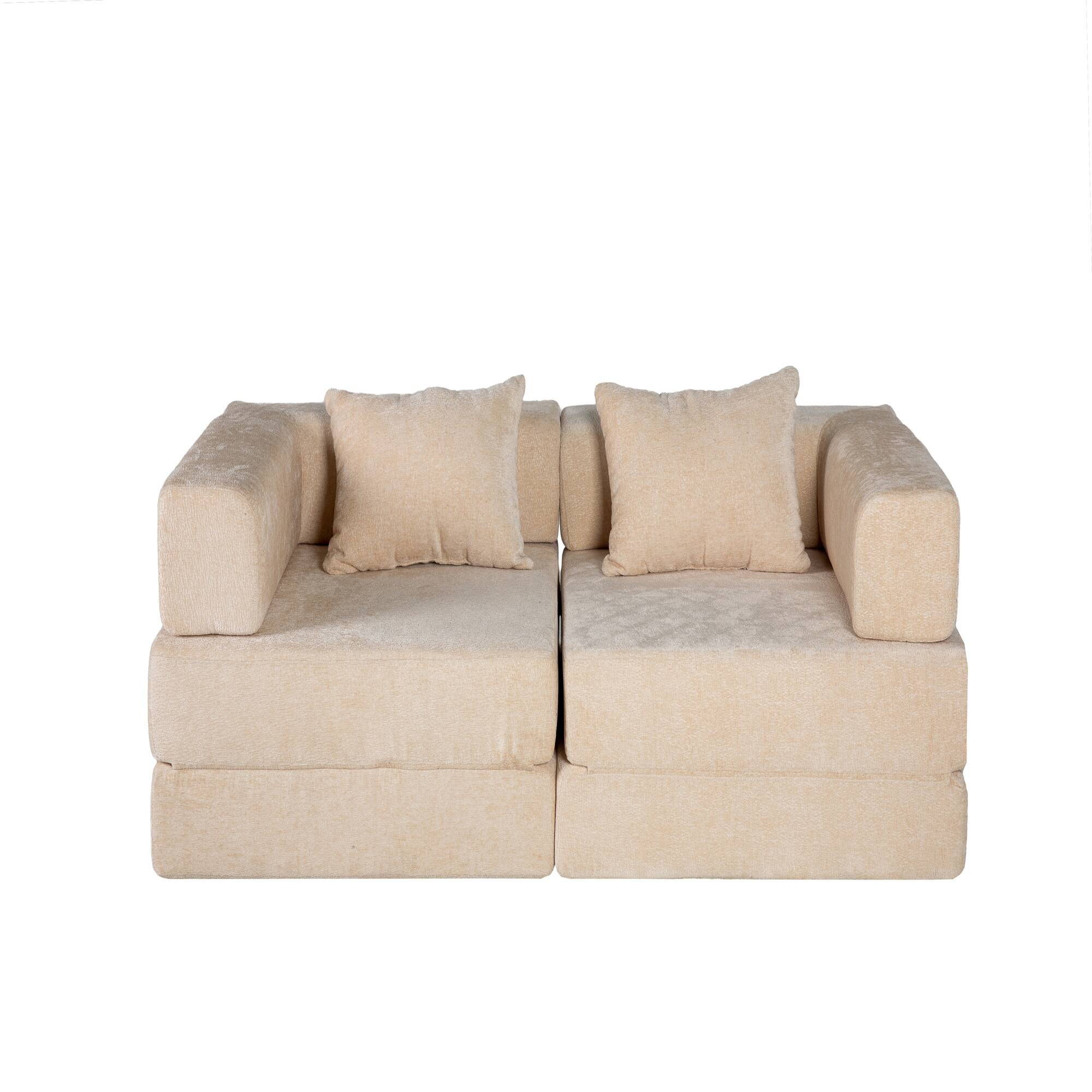 Alt View 8. Boyel Living - Compressed Memory Foam Loveseat Sofa Bed - Beige.