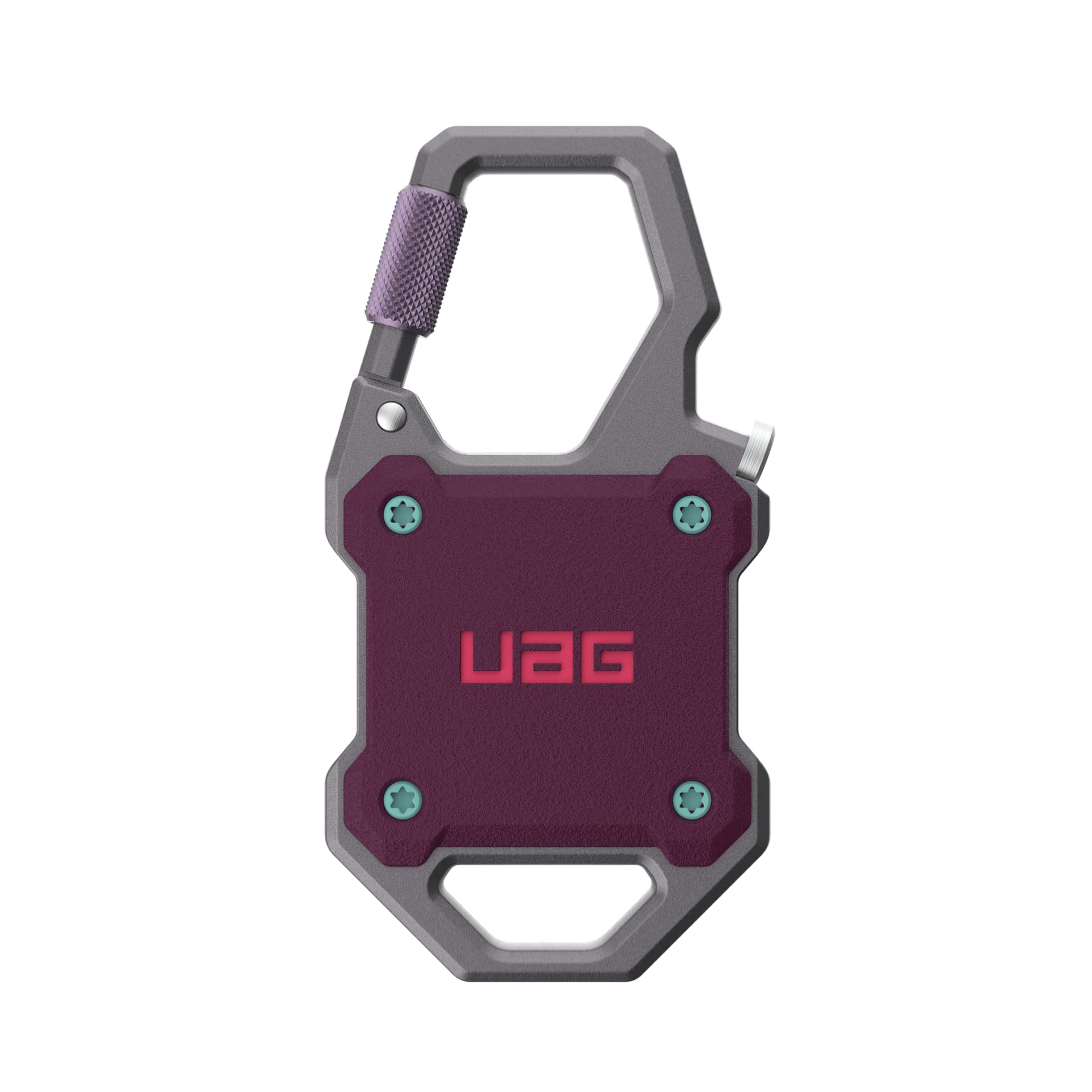 UAG - AirTag Case w Built-in Bottle Opener & Carabiner for Keys, Luggage & Bags - Deep Purple Synth