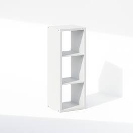 Furinno - Cubic Open Back Multipurpose Clothing & Closet Storage Organizer Shelf, 3-Cube - White