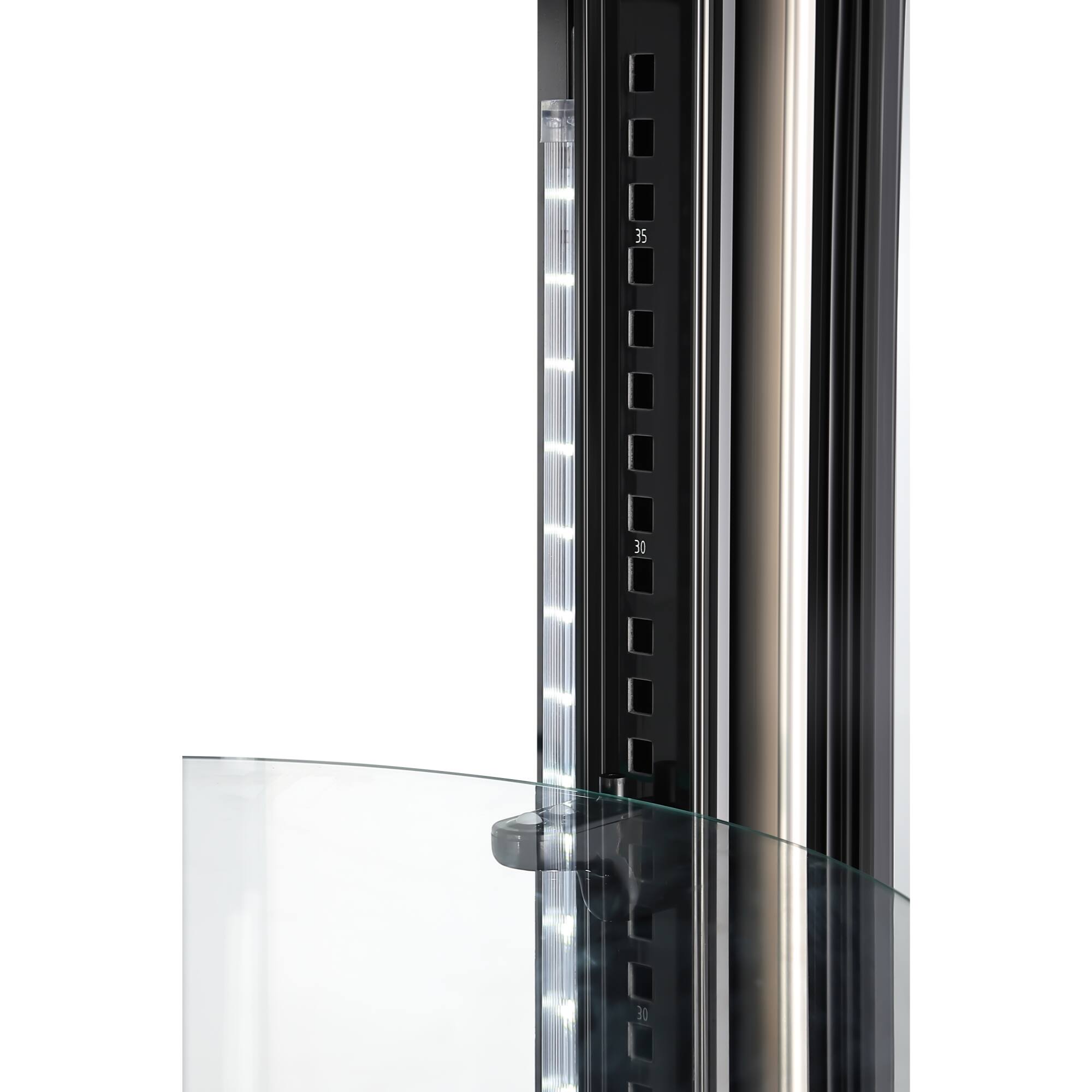 Alt View 7. Koolmore - 19 in. Circular Refrigerated Countertop Bakery Display Case (CDUR-3C) - Stainless-Steel.