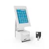Front. Mount-It! - Anti‑Theft Tablet Kiosk with Printer Shelf, Universal Tablet Holder with Tilt & Rotation for POS, White - White.