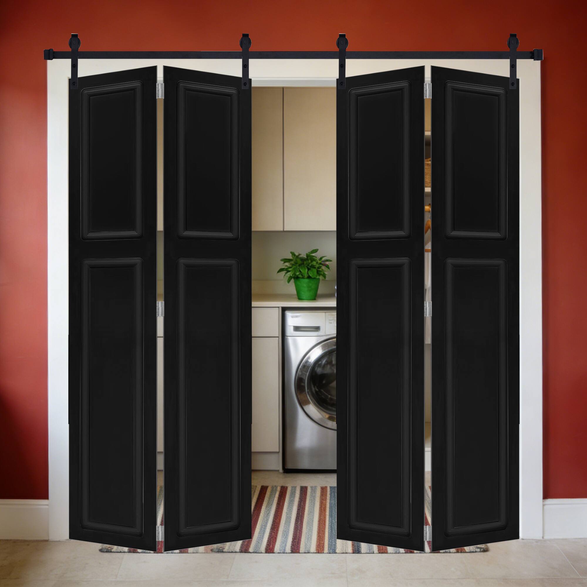 Boyel Living Interior Barn Door 64 in L x 0.75 in W x 96 in H with ...