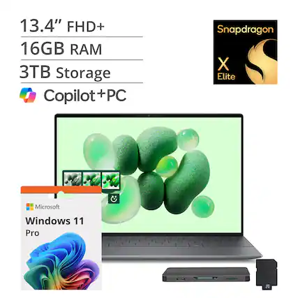 13.4" FHD+
16GB RAM
3TB Storage
Copilot+PC
Snapdragon X Elite
Microsoft Windows 11 Pro