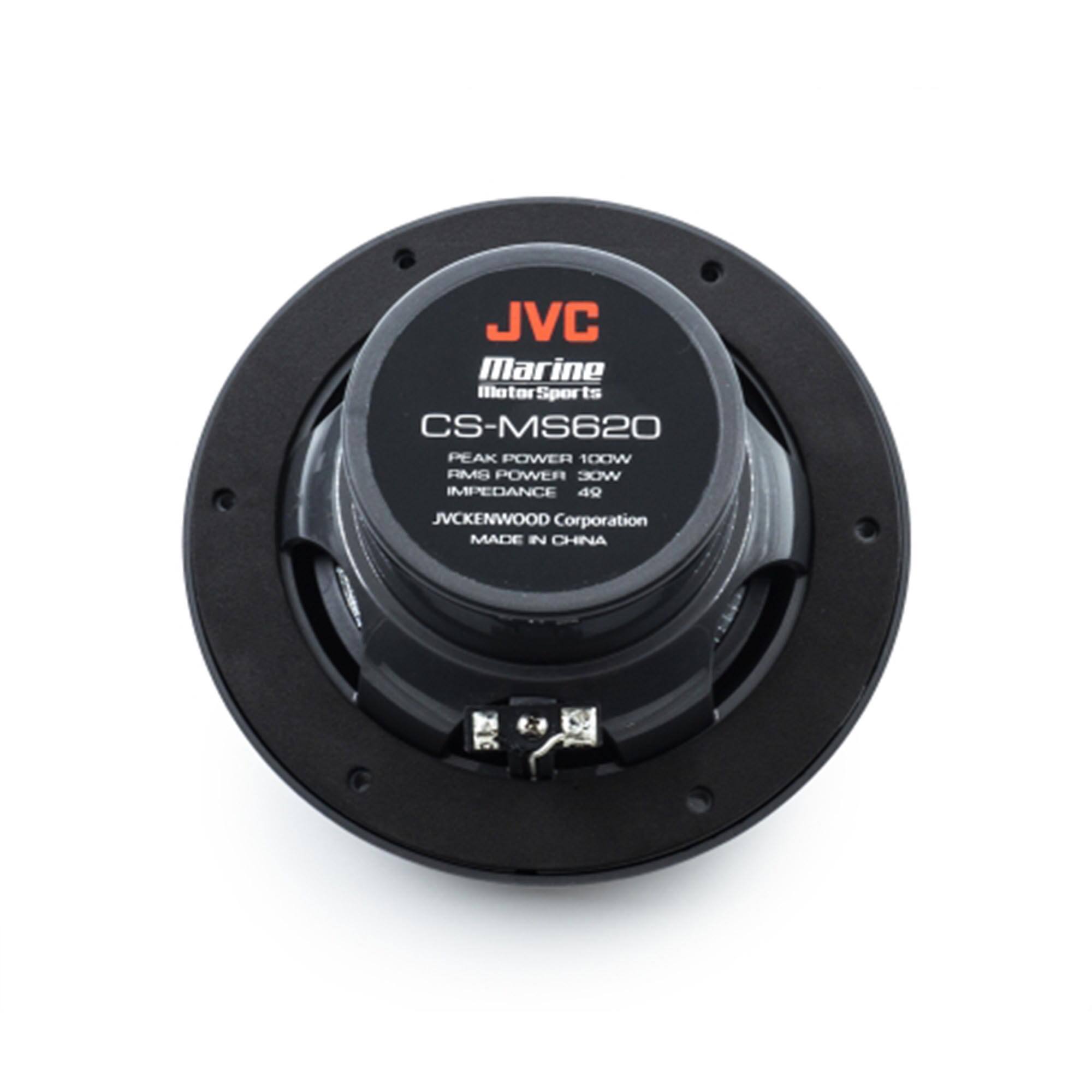 JVC Marine Motor Sport ts CS-MS620  
PEAK POWER 100W  
RMS POWER 30W  
IMPEDANCE 4Ω  
JVC KENWOOD Corporation  
MADE IN CHINA