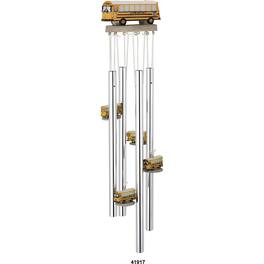 FC Design - 23" Long School Bus Round Top Wind Chime Outdoor Patio or Garden Hanging Decoration - Multi-Color