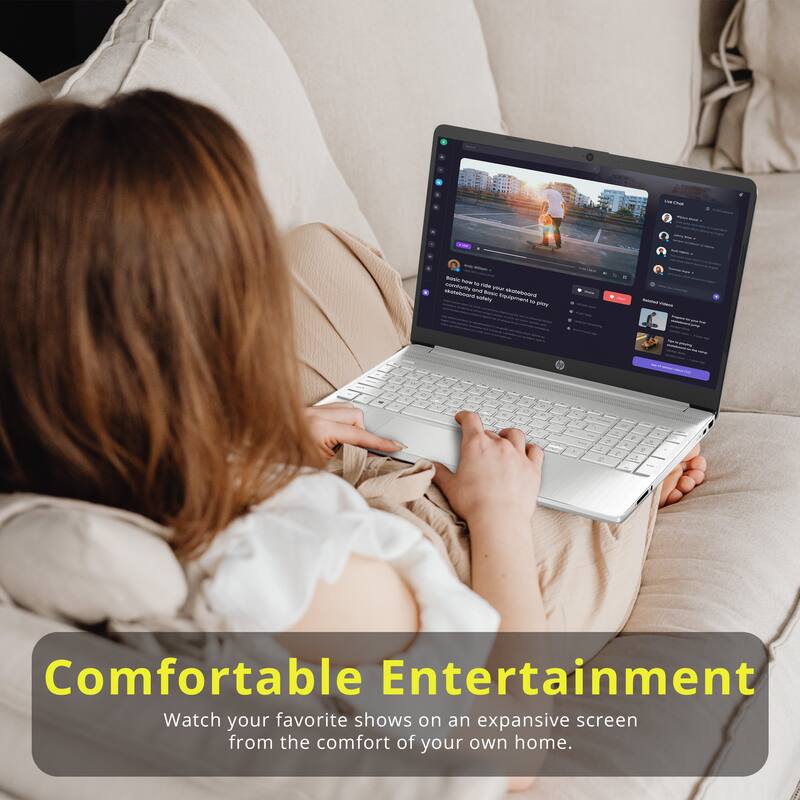 Comfortable Entertainment  
Watch your favorite shows on an expansive screen from the comfort of your own home.