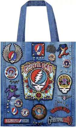PopMarket - Grateful Dead - Rocksax - Grateful Dead - Battle Bag - 16 X 16 Soft Polyester Bag with Web Handles - Multicolor