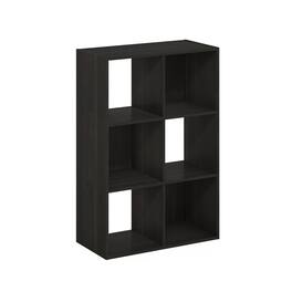 Furinno - Pelli Cubic Multipurpose Clothing & Closet Storage Organizer Shelf, 6-Cube - Espresso