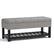 Angle. Simpli Home - Saxon 44 inch Wide Traditional Rectangle Storage Ottoman Bench - Dove Gray.