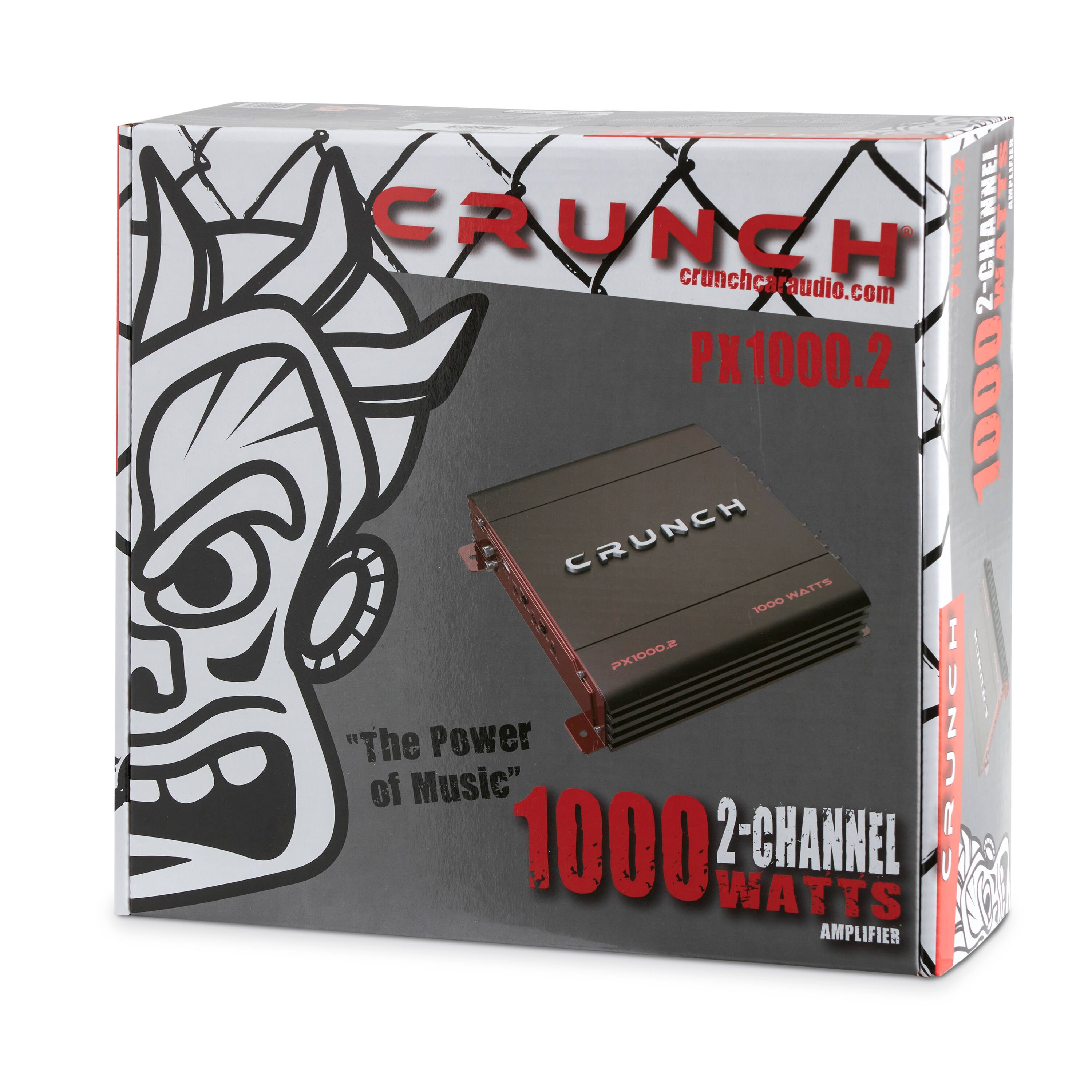 POT CRUNCH  
crunchcaradio.com  
PX1000.2  
2-CHANNEL  
1000 WATTS  
"The Power of Music"  
1000 2-CHANNEL WATTS AMPLIFIER