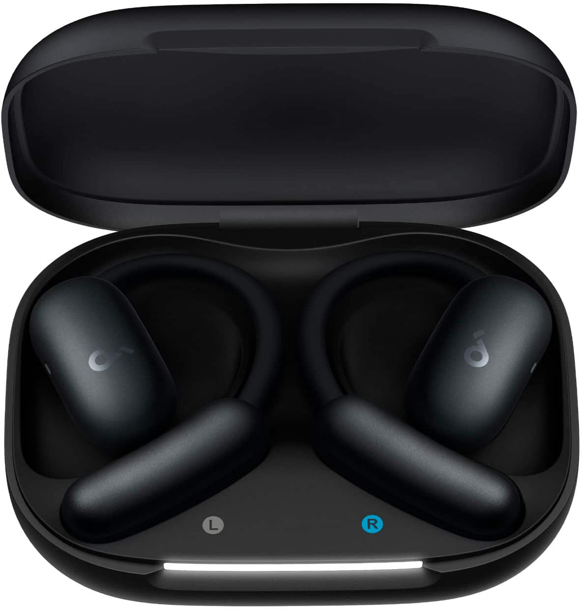 Alt View 16. Soundcore - by Anker AeroFit 2 Open-Ear Headphones with Adjustable Ear Hooks - Black.