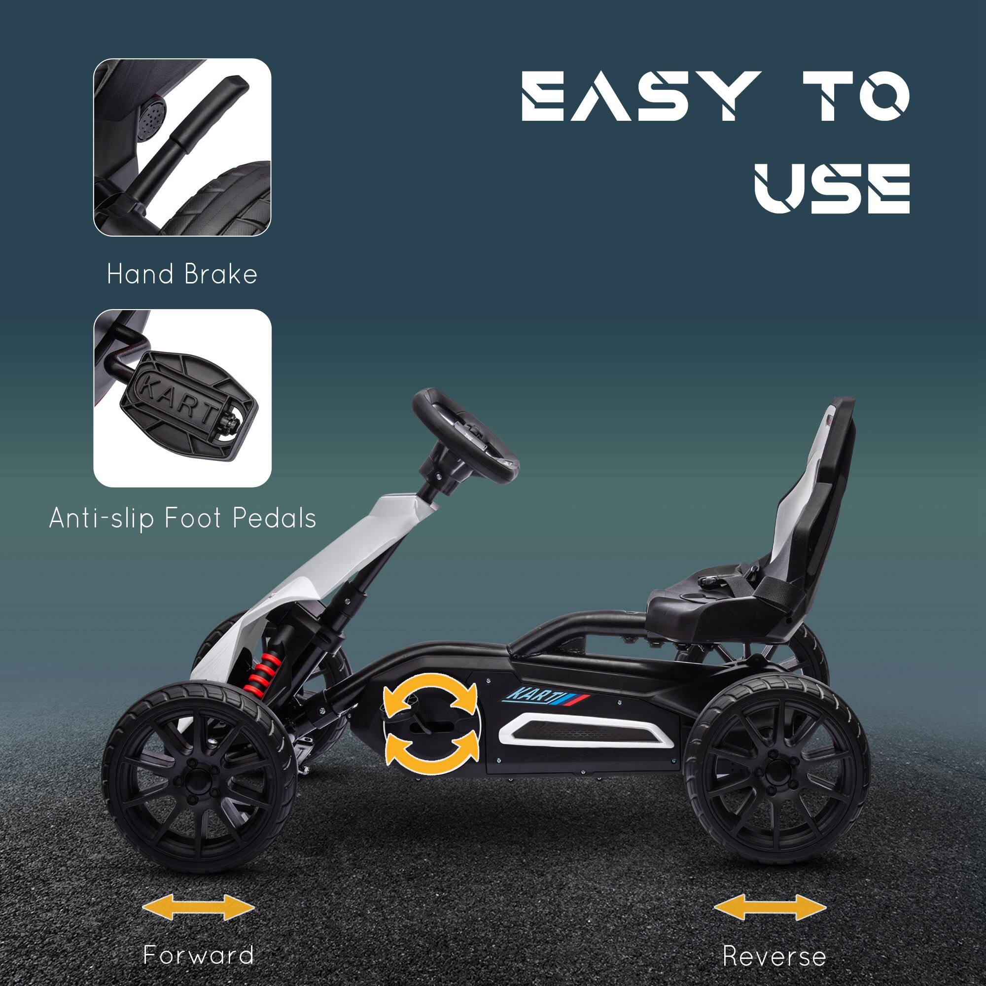 EASY TO USE

Hand Brake

Anti-slip Foot Pedals

Forward

Reverse