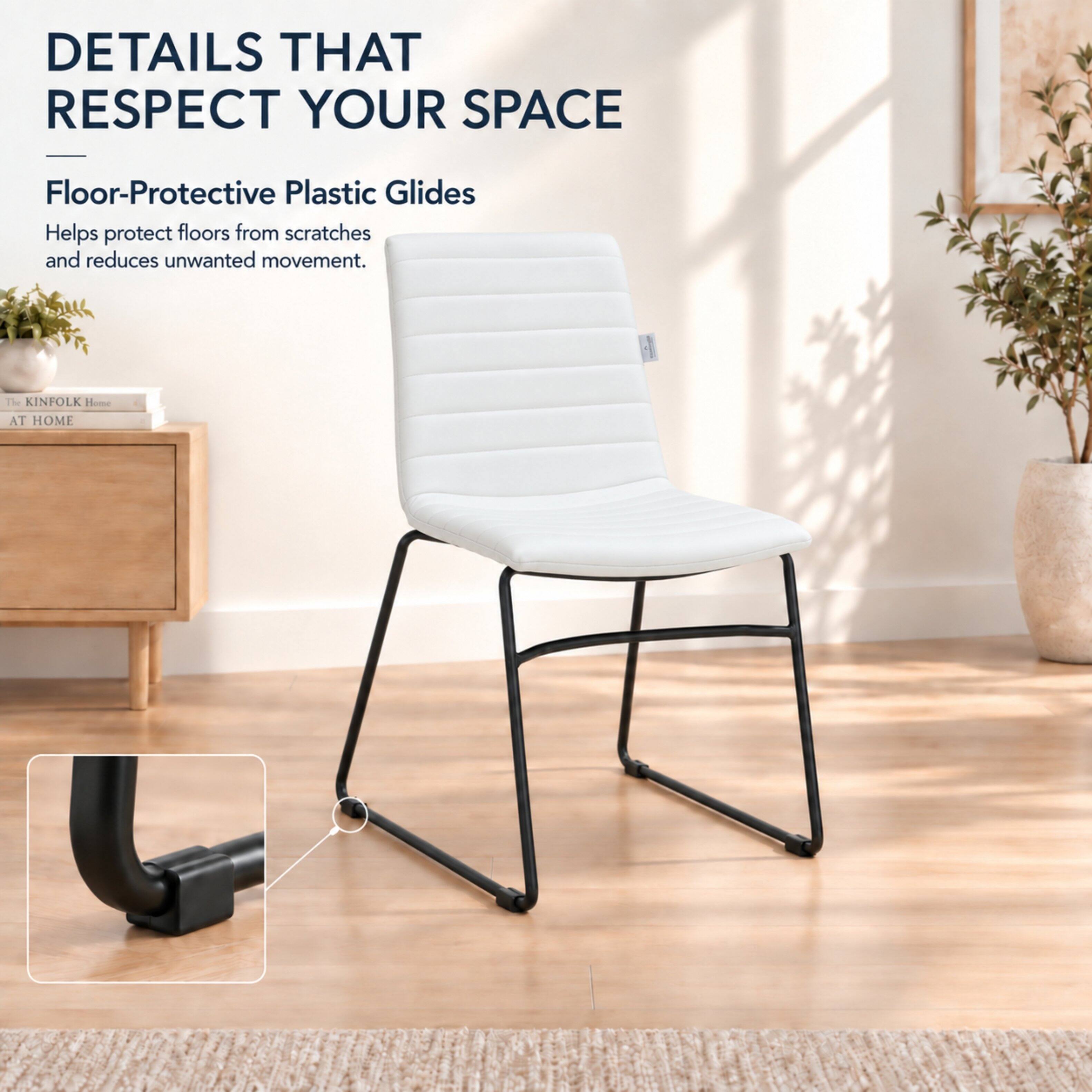DETAILS THAT RESPECT YOUR SPACE

Floor-Protective Plastic Glides
Helps protect floors from scratches and reduces unwanted movement.