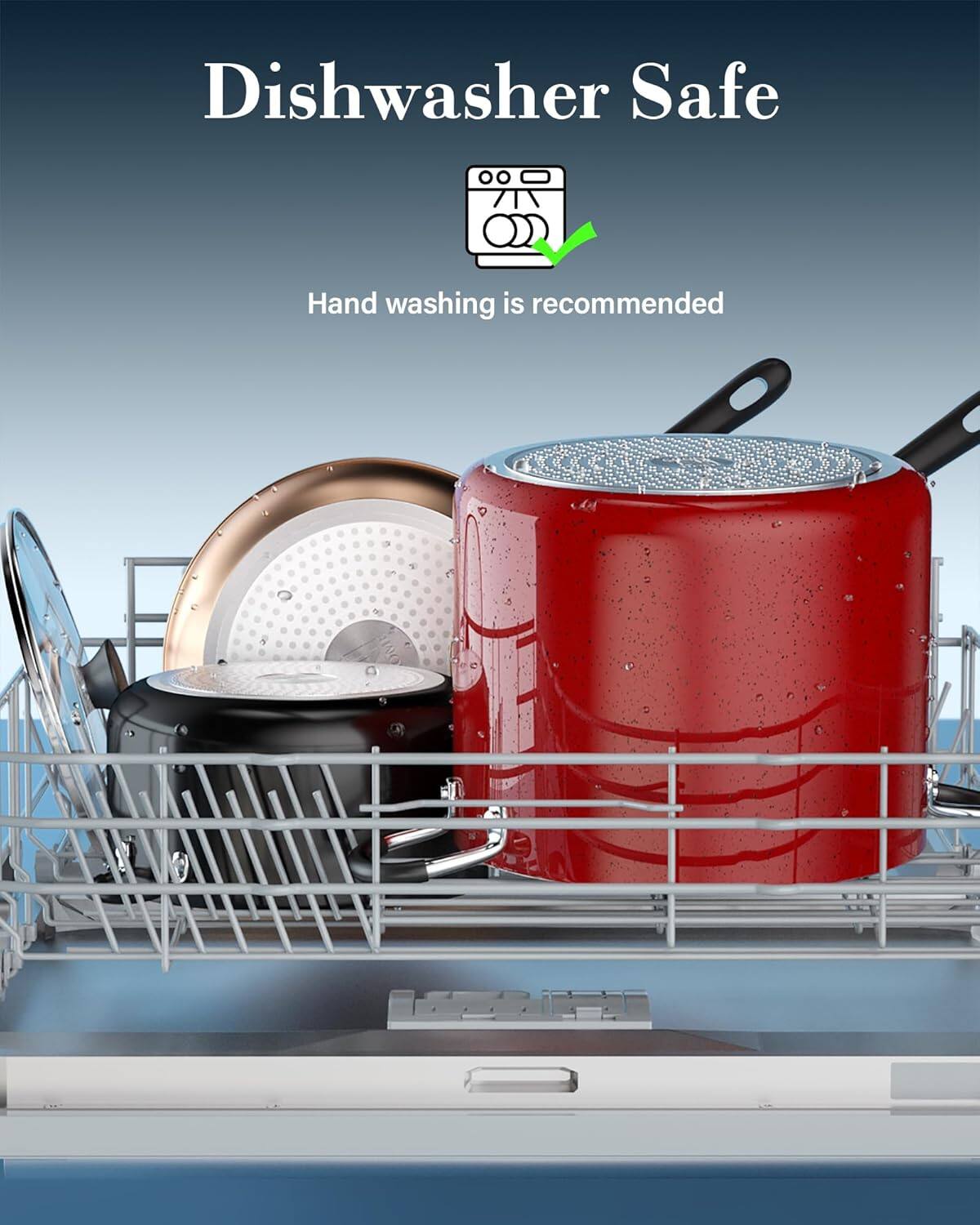 Dishwasher Safe  
Hand washing is recommended