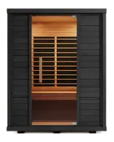 Sun Home Saunas - Sun Home Equinox 2-Person Full-Spectrum Infrared Sauna - Black - Front_Zoom