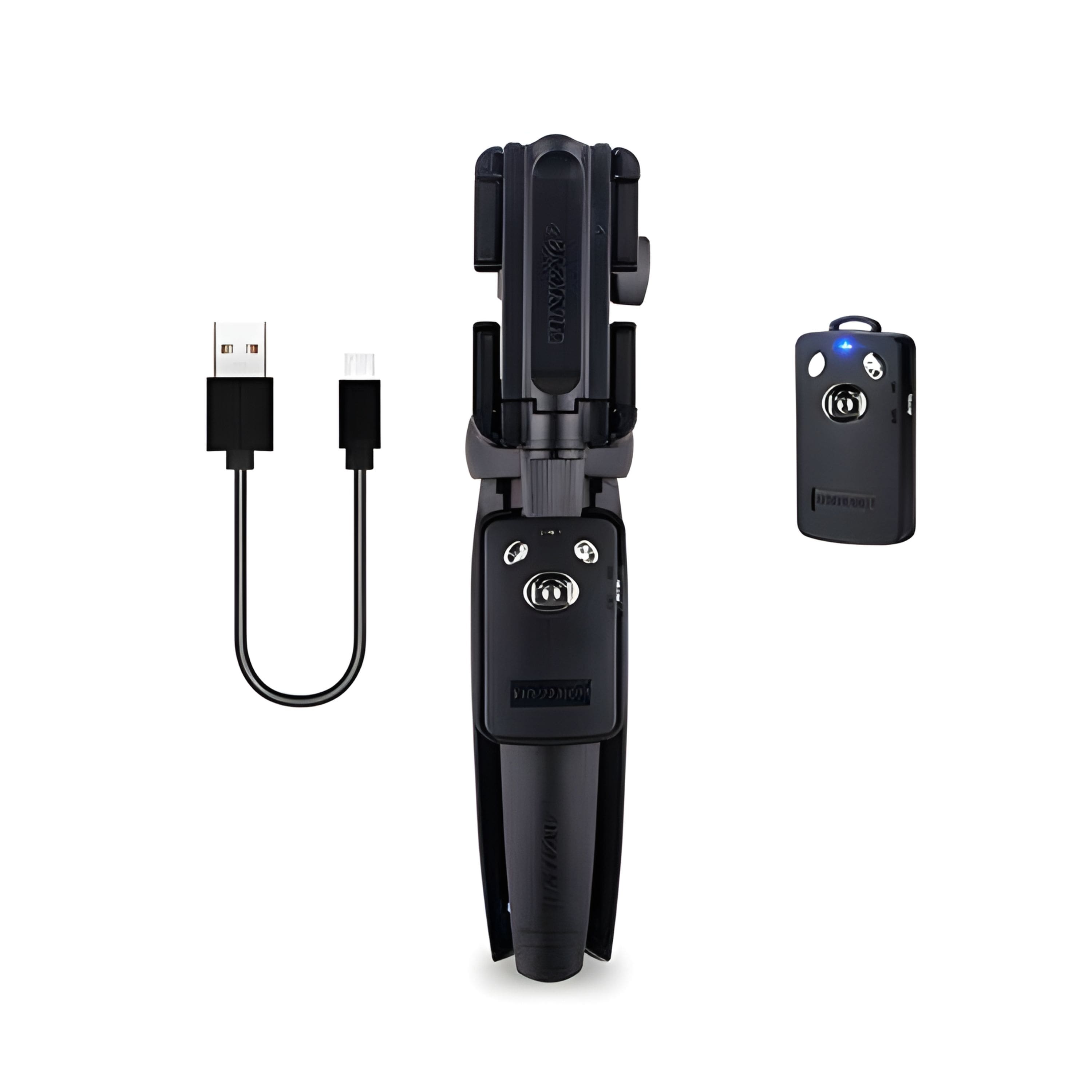 Kitcheniva - 40" Bluetooth Remote Portable Selfie Stick Tripod For iPhone Android - Black